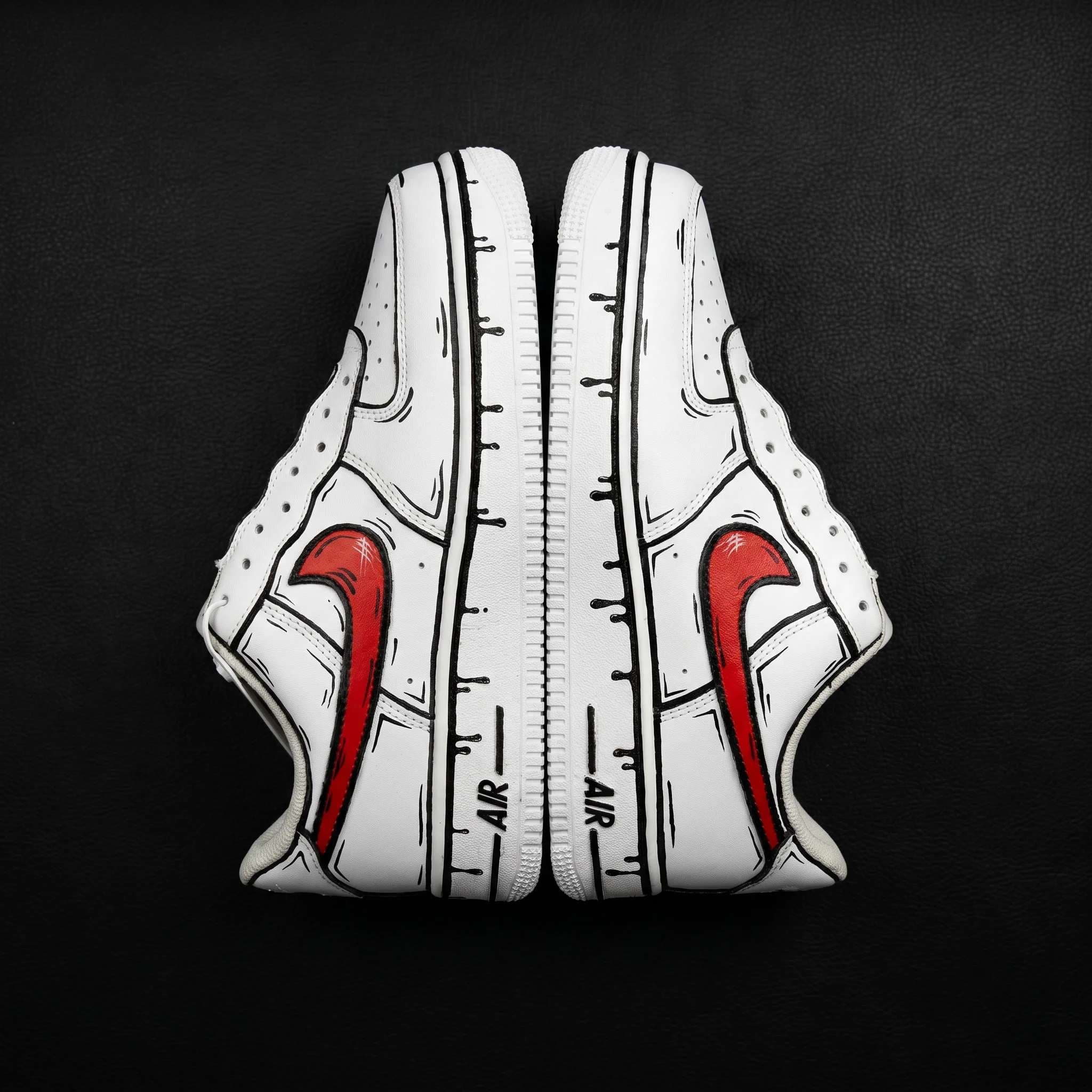 Custom Hand Painted Air Force 1 Comic Drip Sneaker