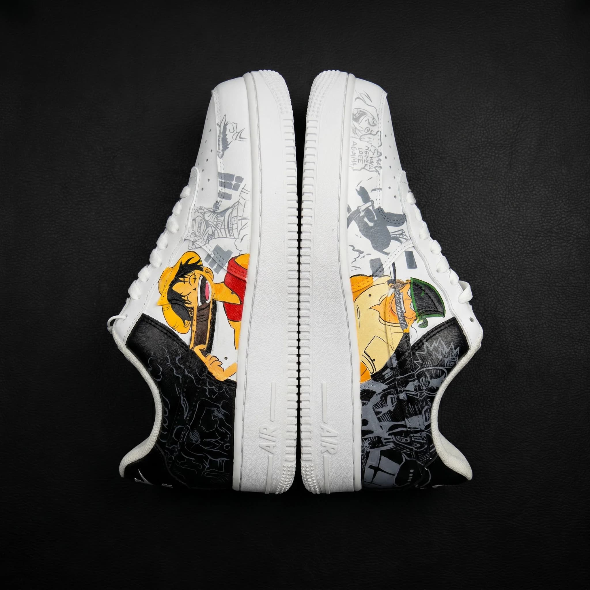 Custom Nike AF1 Luffy & Zoro Hand Painted Shoes